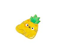 Broche en forme de chat avec des facteurs de fruits mélangés sur le thème des animaux - Broche tendance pour femme - Cadeau en alliage - Bijoux de dessin animé, One Size, Comme décrit