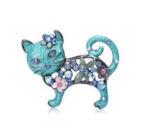 Broche en forme de chat coloré - Épingles à chemisier en émail mignon en forme de chaton pour manteaux, sacs, écharpes et robes de femme, broche tendance unique en alliage, taille unique, Acier allié