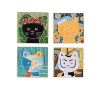 Broche en forme de chat noir mignon - Épingles à chemisier en forme d'animal de dessin animé avec expressions amusantes, ensemble de badges créatifs pour femme et homme, accessoires de mode pour veste