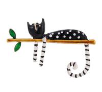 Broche en forme de chat paresseux assis sur l'arbre pour femme et homme - Broche légère