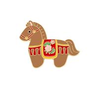 Broche en forme de cheval, finition brillante, accessoire élégant, idéal pour les fêtes et les jours spéciaux, épingle de signe astrologique festif