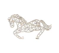Broche en forme de cheval pour vêtements - Beau accessoire - Badge de mer en alliage - Texture cadeau pour les amateurs de mode - Cheval élégant pour un usage quotidien, One Size, Comme décrit