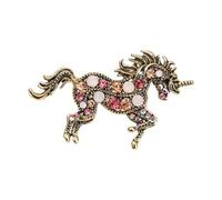 Broche en forme de cheval pour vêtements - Beau accessoire - Badge de mer en alliage - Texture cadeau pour les amateurs de mode - Cheval élégant pour un usage quotidien, One Size, Comme décrit