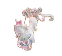 Broche en forme de cheval - Symbole chinois avec épingle pour le Nouvel An et les occasions spéciales - Broche en alliage avec zodiaque, One Size, Comme décrit