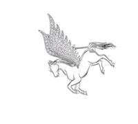 Broche en forme de cheval volant - Épinglette élégante pour vêtements - Convient pour diverses occasions quotidiennes et fêtes, One Size, Comme décrit