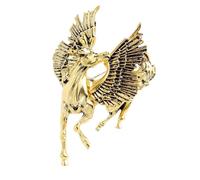 Broche en forme de cheval volant plaquée en alliage de qualité supérieure avec un design mythique unique pour une amélioration de la mode et cadeau, taille unique, Comme décrit