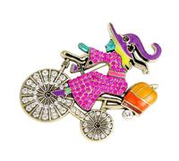 Broche en forme de citrouille de sorcière en alliage compact pour améliorer les tenues d'automne