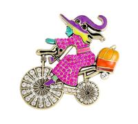 Broche en forme de citrouille de sorcière en alliage compact pour améliorer les tenues d'automne, One Size, Comme décrit