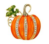 Broche en forme de citrouille inspirée de la récolte d'automne en alliage avec fermeture sécurisée pour un usage quotidien ou comme cadeau pour Halloween