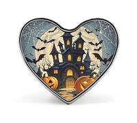 Broche en forme de citrouille, lanterne, château, broche tendance exquise, boutons personnalisés, pin's fantaisie uniques en forme de cœur en métal pour sac à dos, chapeau, sac, veste