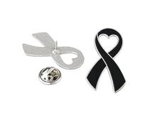 Broche en forme de colombes en ruban artistique - Impression durable - Couleur durable - Accessoire d'événement en plein air - Broche de sensibilisation aux Kirsite, taille unique, Comme décrit