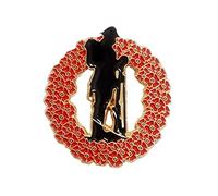 Broche en forme de coquelicot rouge avec inscription « Never Forget Remembrance Day », Métal