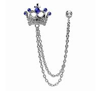 Broche en forme de couronne en cristal à suspendre, broche vintage dorée, clou de costume, clous de chemise, accessoires pour homme et femme, Alliage, strass, Pierre précieuse