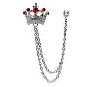 Broche en forme de couronne en cristal à suspendre, broche vintage dorée, clou de costume, clous de chemise, accessoires pour homme et femme, Métal, Pierre précieuse