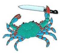 Broche en forme de crabe vert en émail pour jean, chemise, sac, cadeau pour les amis et les amoureux des animaux