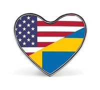 Broche en forme de cœur avec drapeau des États-Unis et de la Suède, accessoire mignon pour homme et femme, idéal pour un mariage ou un anniversaire