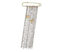 Broche en forme de cœur avec pompons exagérés, matériaux en alliage, broche tendance pour femme, m, comme décrit