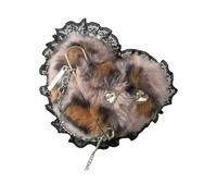 Broche en forme de cœur avec strass pour femme et enfant