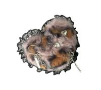 Broche en forme de cœur avec strass pour femme et enfant