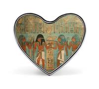 Broche en forme de cœur en alliage d'aluminium pour femme de l'Égypte ancienne - Broche tendance exquise pour robe, chapeau, sac, costume, cravate, accessoires de mariage, bijoux, cadeau, épinglettes