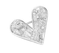 Broche en forme de cœur magnifiquement conçue avec une pierre de zircon conçue pour un style polyvalent et tendance, One Size, Comme décrit