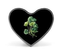Broche en forme de cœur, plante de gingembre sauvage, insigne pour sac, chemise ou soirée, bijou personnalisé