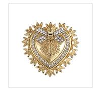 Broche en Forme de cœur plaquée Or, Ruban de Paix, épingles pour Robe, Manteau, Accessoires d'hiver, Bijoux