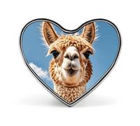 Broche en forme de cœur pour femme, pour chapeau, sac, costume, cravate, mariage, anniversaire, pêche, lac, pêcheurs imprimés, Saint-Valentin, Love form, Aluminium, Alliage d'aluminium