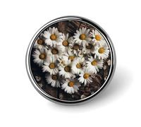 Broche en forme de cœur pour homme, motif flamant rose et feuilles, joli badge en émail, en alliage d'aluminium, pour chapeaux, chemises, sacs, vestes et accessoires (boutons ronds de 2,5 cm)