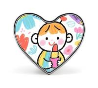 Broche en forme de cœur pour une fille amoureuse de la beauté. Magnifiques fleurs à accrocher à un sac à dos ou un revers. Idéale pour la Saint-Valentin ou un anniversaire.