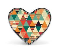 Broche en forme de cœur, rayures et couleurs vives, noir, blanc, bleu sarcelle, gris, rose, accessoires de costume pour hommes et femmes, épingles en émail léger de 2,5 cm pour sacs à dos, chapeaux, s