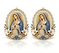 Broche en forme de cœur sacré de Jésus, épinglette catholique dorée avec motif sacré cœur et Vierge Marie, bijoux religieux inspirants pour femmes et hommes, cadeau de foi chrétienne pour église