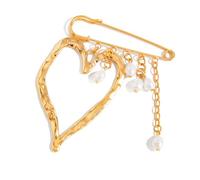 Broche en forme de cœur sans date pour homme et femme - Bijoux délicats pour Noël, fiançailles, amitié, souvenirs de sac, taille unique, Comme décrit