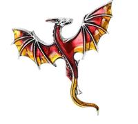 Broche en forme de dragon émaillé pour femmes et hommes, tenues décontractées, accessoires de fête, cadeau, bijoux de décoration de coffre, bijoux, One Size, Comme décrit