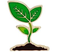 Broche en forme de feuille de dessin animé pour amoureux des plantes en émail pour adultes, sac en jean, décoration de vêtements, C1167-3