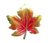 Broche en forme de feuilles émaillées, polyvalentes, indispensables, vintage, pour homme et femme, style décontracté, unisexe, Einheitsgröße, comme décrit
