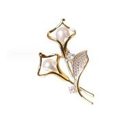 Broche en forme de fleur de lys en cristal pour femme, parfaite pour corsage de mariée, bouquet de fête, robes, manteaux, pulls, autres vêtements, Métal