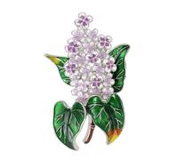 Broche en forme de fleur d'hortensia avec revêtement émaillé robuste pour une longue durée de vie et une élégante épingle à fleur, Einheitsgröße, comme décrit