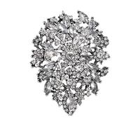 Broche en forme de fleur en cristal - Texture en alliage - Convient pour l'amitié et la célébration, taille unique, Comme décrit