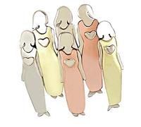 Broche en forme de fleur - Personnalité sauvage - Fantaisie - Trois dames - Breloque pour sœur - Bijoux colorés, taille unique, Métal