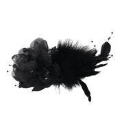 Broche en forme de fleur synthétique à clip rapide pour mariages, affaires, fêtes formelles, taille unique, Comme décrit