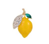 Broche en forme de fruits avec strass pour femme, rouge, pomme, cerise, fraise, banane, cerise, broche pour chapeau, sac, costume, cravate, bijoux de fruits, Medium, Métal, Zircon cubique