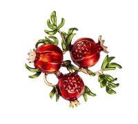 Broche en forme de grenade exquise à porter au quotidien en forme de grenade - Bijou pour les amateurs de mode - Fruit unique fait à la main
