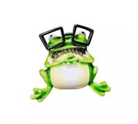 Broche en forme de grenouille en cristal robuste - Style vintage - Pour un usage quotidien, un événement sur le campus, un événement - Accessoires tendance sur le thème des animaux