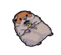 Broche en forme de hamster émaillée faite à la main, accessoire pour tenues tendance et vêtements de tous les jours, badge de sac à dos
