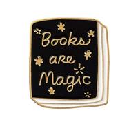 Broche en forme de hérisson avec lettre anglaise « Just One More Page »