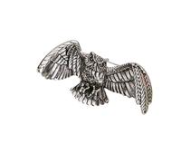 Broche en forme de hibou avec cristaux d'inspiration antique, bijou fabriqué en alliage, accessoire polyvalent pour manteaux, pulls, vestes, broche chouette, taille unique, Comme décrit