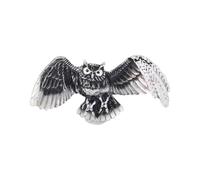 Broche en forme de hibou en cristal d'inspiration antique fabriquée en alliage polyvalent accessoire pour manteaux, pulls, vestes, bijoux chouette, taille unique, Comme décrit
