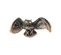 Broche en forme de hibou mystique avec strass - En métal robuste - Style vintage - Idéal pour elle ou lui - Accessoire élégant en forme de chouette, taille unique, Comme décrit