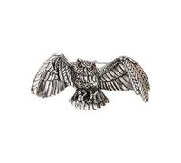 Broche en forme de hibou mystique avec strass - En métal robuste - Style vintage - Idéal pour elle ou lui - Accessoire élégant en forme de chouette, taille unique, Comme décrit